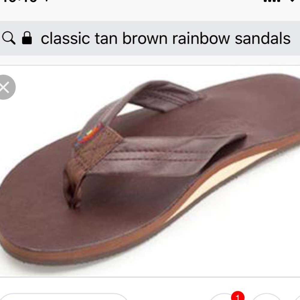 Rainbow classic brown sandals